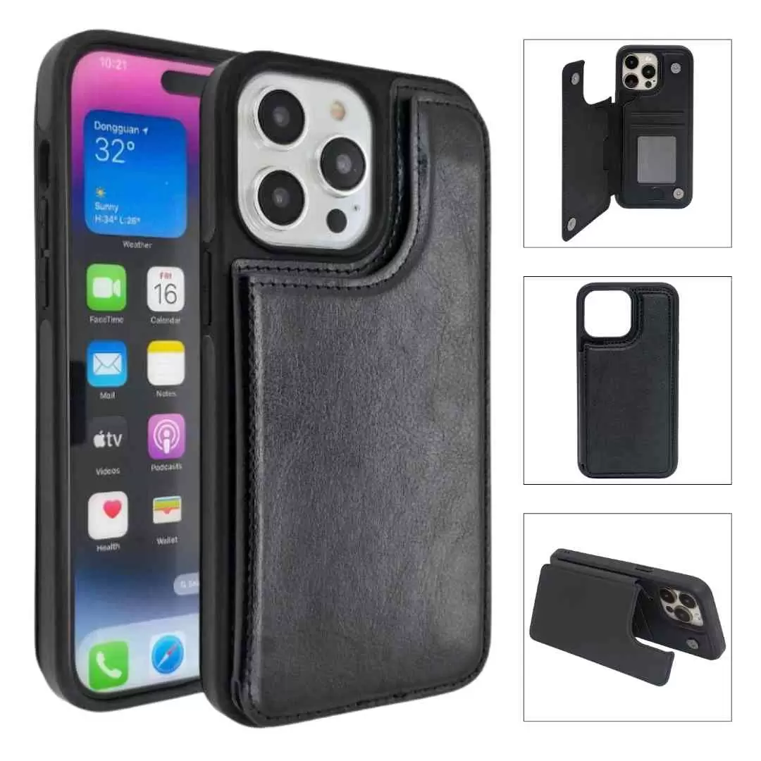 iPhone 13 Pro Modern Card Holder Case Black